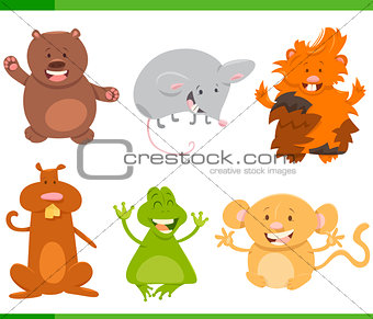 cartoon animal characters set