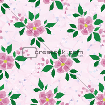 Low Poly Floral Background