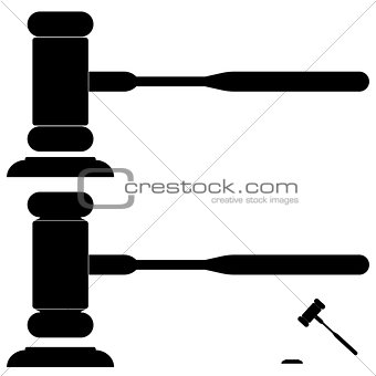 The black hammers of a judge.