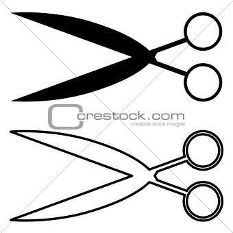 The two black simple scissors.