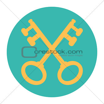 Cross keys, vector illustration