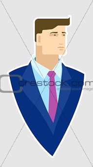 Businessman in blue blazer