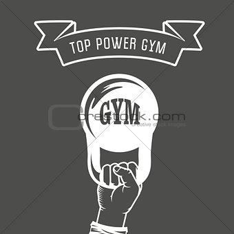 Iron weight in hand - weightlifting gym poster