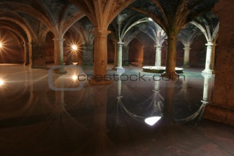 Vaults of cistern portugese in El Jadid, Morocco