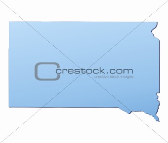 South Dakota(USA) map