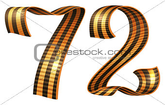 George ribbon shape number 72 anniversary Victory Day
