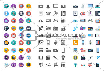 Devices icons flat icon