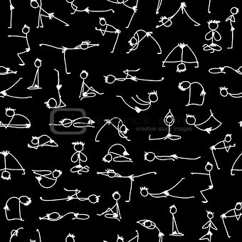 Yoga set, seamless pattern for your design