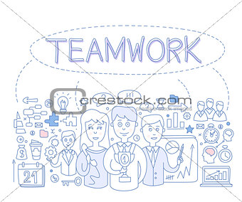 Teamwork Infographics Vector Illustration