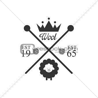 Wool Product Logo Design With Crown