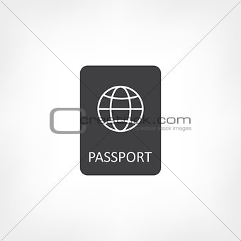 International passport icon vector isolated