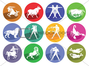 Astrology horoscope, icon set