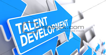 Talent Development - Message on Blue Cursor. 3D.