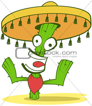 Jolly Cactus In Sombrero
