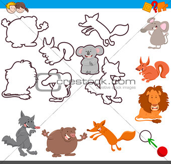 educational activity with cute animals