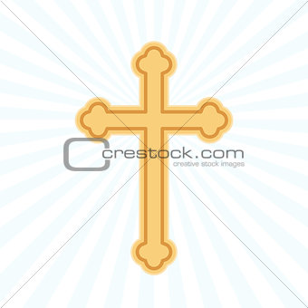 Religion cross flat icon