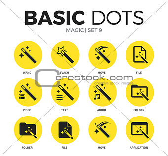 Magic flat icons vector set