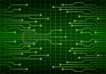 Green abstract cyber future technology concept background, circuit, binary code . Eps 10 vector illustration