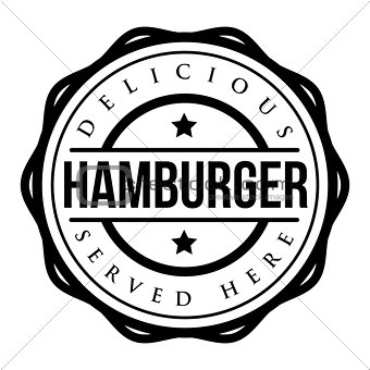 Hamburger vintage stamp vector