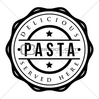 Pasta vintage stamp vector