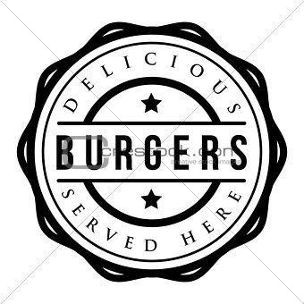 Burgers vintage stamp vector