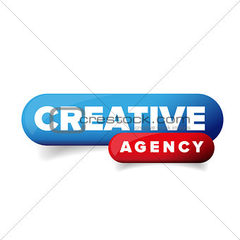 Creative Agency button vector