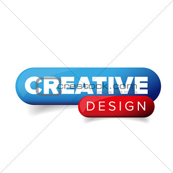 Creative Design button vector