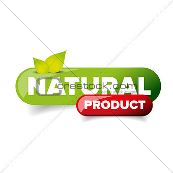 Natural Product button vector