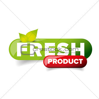 Fresh Product button vector