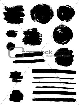 Black ink vector blots