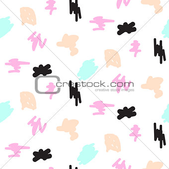 Abstract pastel color strokes seamless pattern.