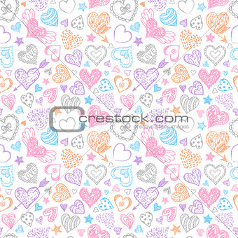 pattern with hearts.