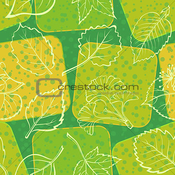 Pictogram Leaves, Seamless