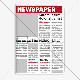 Newspaper layout vector