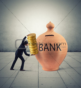 Deposit gains in a bank