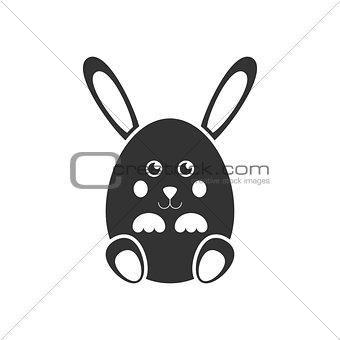 Rabbit in egg form icon