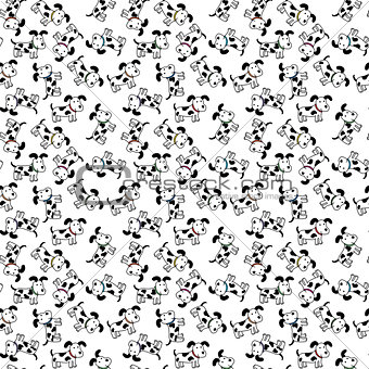 Seamless dogs pattern