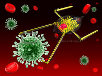 Nanobot and virus