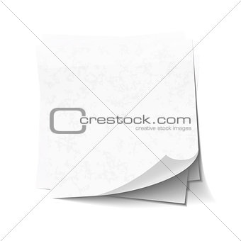 White sticky notes in pile isolated on white background