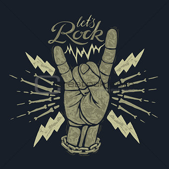 Rock sign gesture