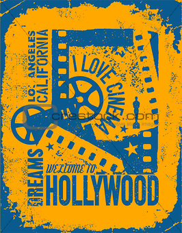 Template grunge cinema poster.