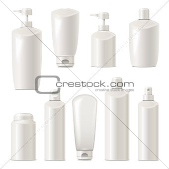 Vector Cosmetic Packaging Icons Set 4