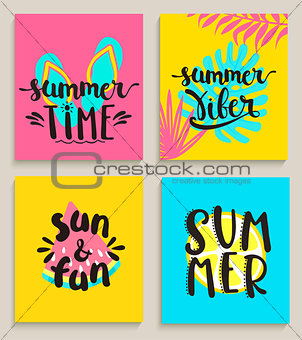 Bright summer cards.