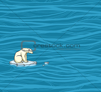 Polar bear and pollution problem.