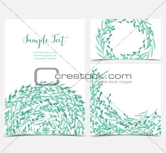 Decoration branches with leaves
