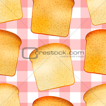 Bright tasty toasts, breakfast seamless pattern