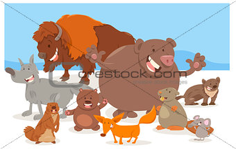 wild animal characters cartoon