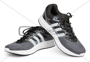 Running shoes, sneakers or trainers isolated on white