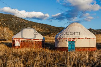 White Yurt - Nomad's tent is the national dwelling of Kazakhstan people