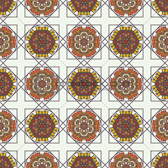 Abstract background with ethnic ornament pattern.